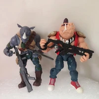 the model figures sewer turtles rocksteady bebop anime action figure prefect high quality soldiers toys for children xmas gift