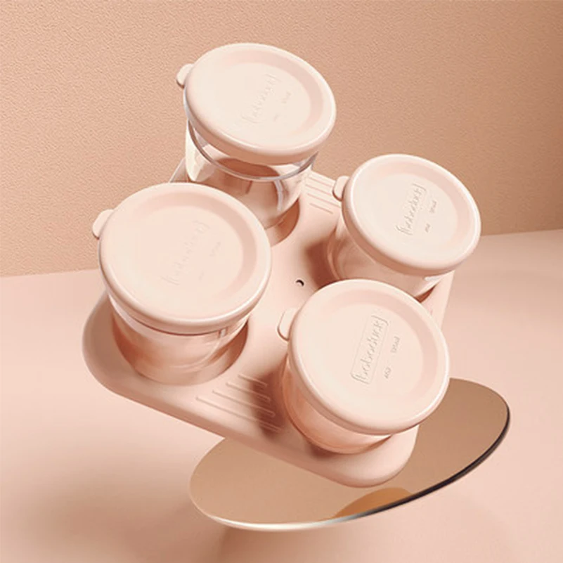 

Boboduck Baby Complementary Food Milk Powder Storage Cups Set Candy Snack Food Container Storage Box 4 x 90mL/3oz F9206/F9208