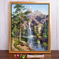 landscape tree printed 11ct cross stitch embroidery kit dmc threads handicraft sewing craft painting counted room gift