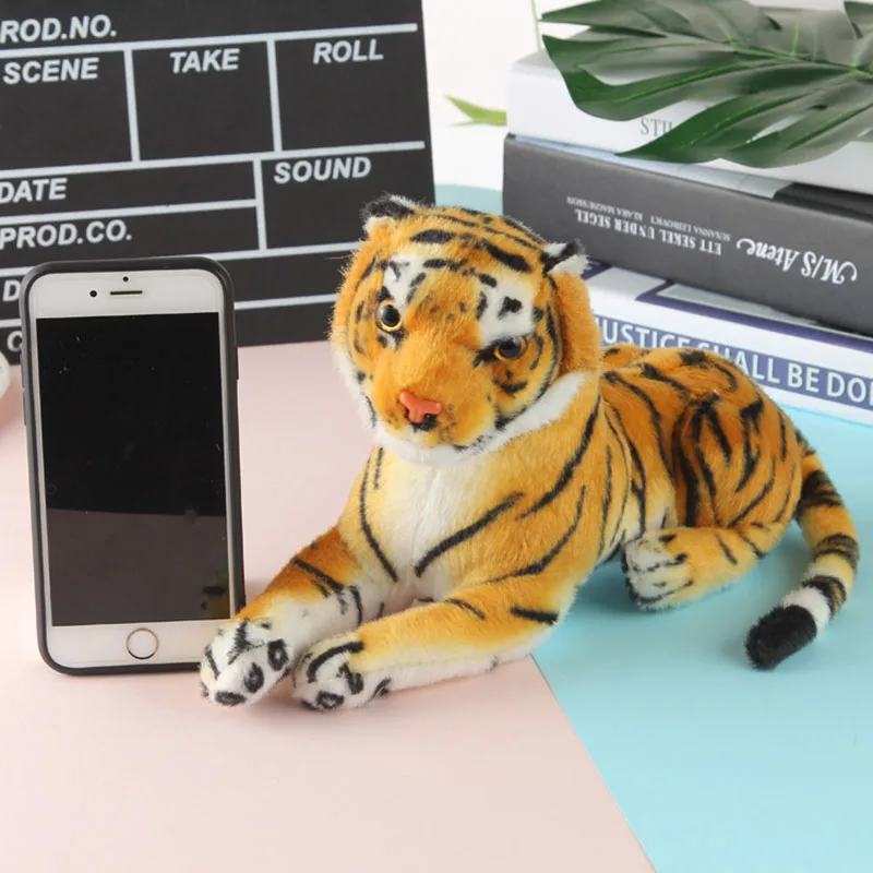 Милые милые белые и желтые тигры 25 см плюшевые игрушки имитация тигров мягкие