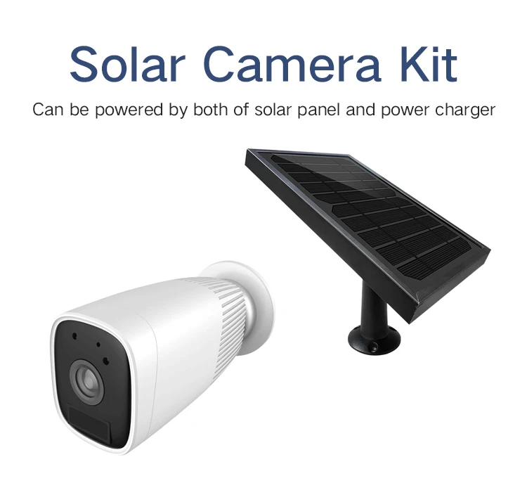 Широкая камера наблюдения солнечная панель перезаряжаемая батарея 1080P Full HD
