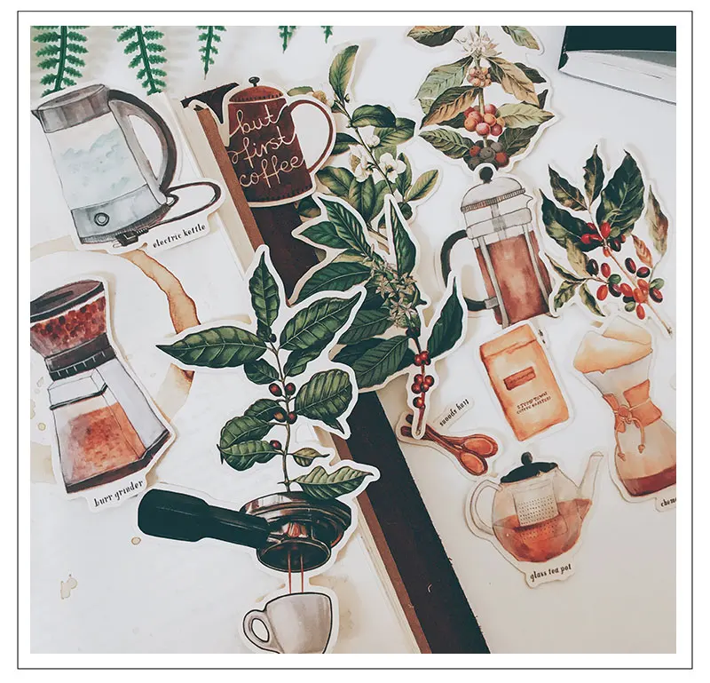 14 шт. Стикеры с кофейной душой s поделки и Скрапбукинг книга Студенческая