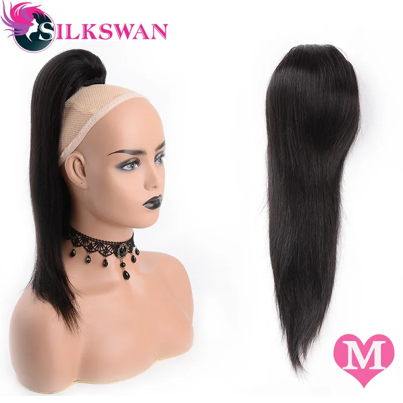 Silkswan Hiar прямые натуральные волосы, средний коэффициент, remy человеческие волосы на заколках для наращивания, регулируемый шнурок