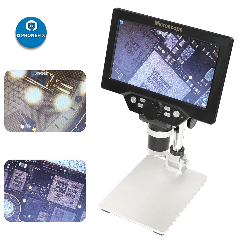 Цифровой электронный микроскоп 1 1200X 12 МП USB портативный VGA с 8 светодиодный + 7