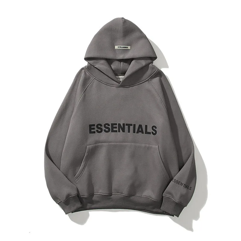 

New CARL's ESSENTIALS Hoodies Men Rubber Letter Print Sweatshirts Ovesized Hoodie Reflective Cotton High Street Hoodies Men