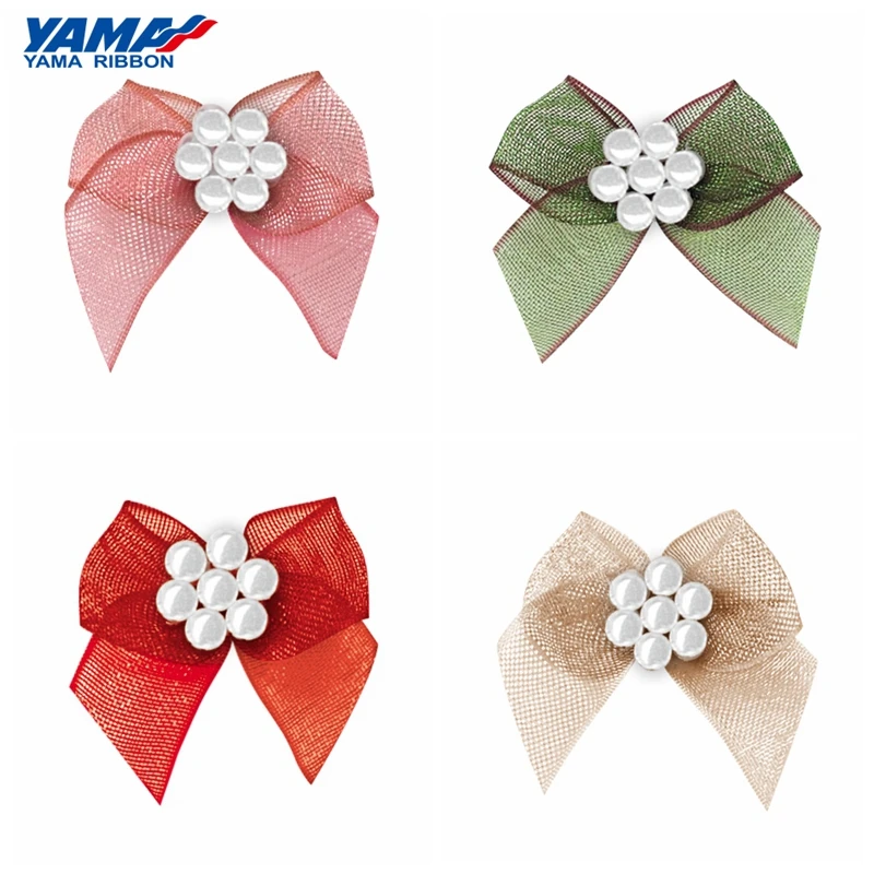 

YAMA Ribbon Butterfly Beads Bow Wide 26mm±3mm High 25mm±3mm 200pcs/bag Organza Ribbons DIY Wedding Decoration
