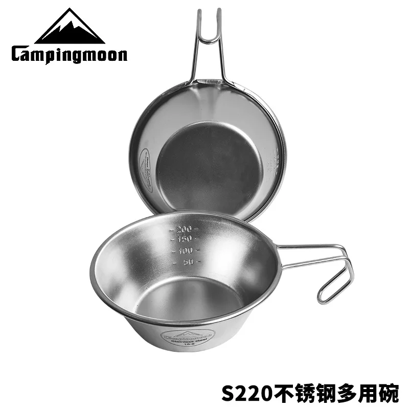 

Authentic special outdoor picnic stainless steel bowls, eating bowls, and multiple overlapping portable convenience