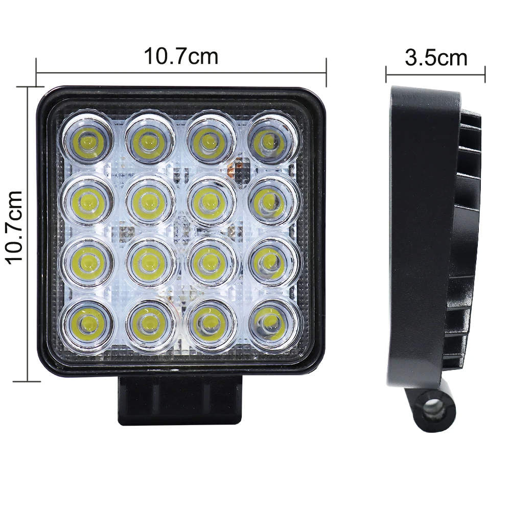Светодиодный высокой мощности квадратный рабочий светильник 4 2 дюйма 48 Вт 12 в 24