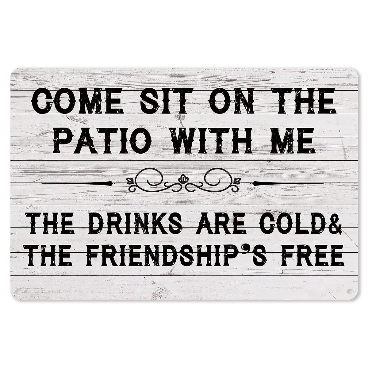 

Quote Patio Metal Tin Sign Wall Decor Rustic Farmhouse Come Sit on The Patio with Me Sign for Home Bar Pub Decor Gifts for Wome
