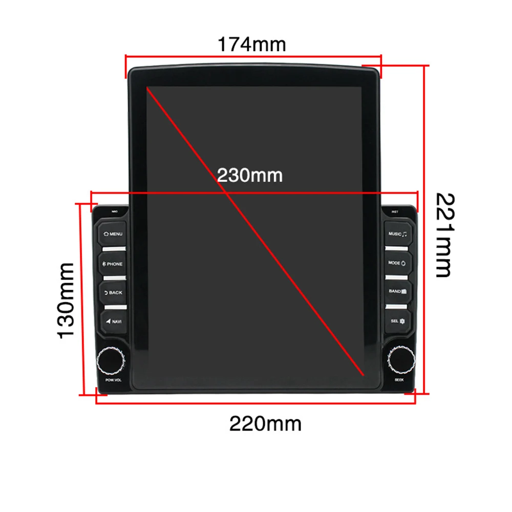 Автомобильный радиоприемник 2 Din 9 7 дюйма в стиле Tesla Android Mp5 Usb TF FM GPS-навигация Wi-Fi