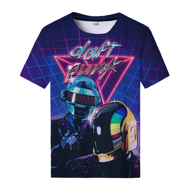 Футболка с 3D принтом Daft в стиле панк для мужчин и женщин топы хип-хоп уличная