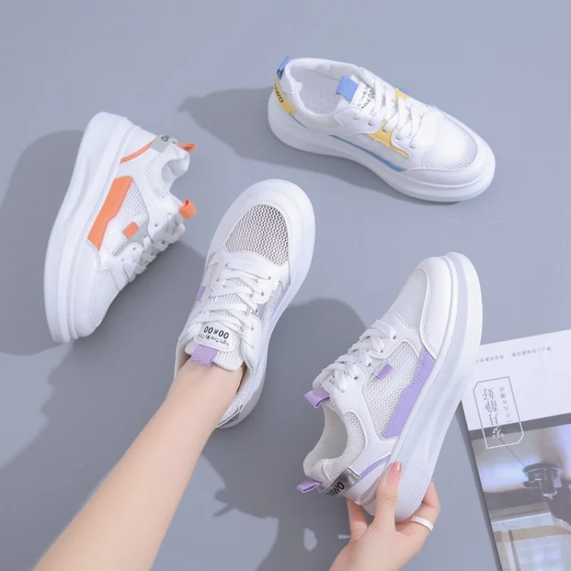 

Sneakers Summer New Women Running Shoes Fashion Solid Breathable Mesh Casual Shoes Woman Lace-up Sports Shoes ZapatillasDe Mujer