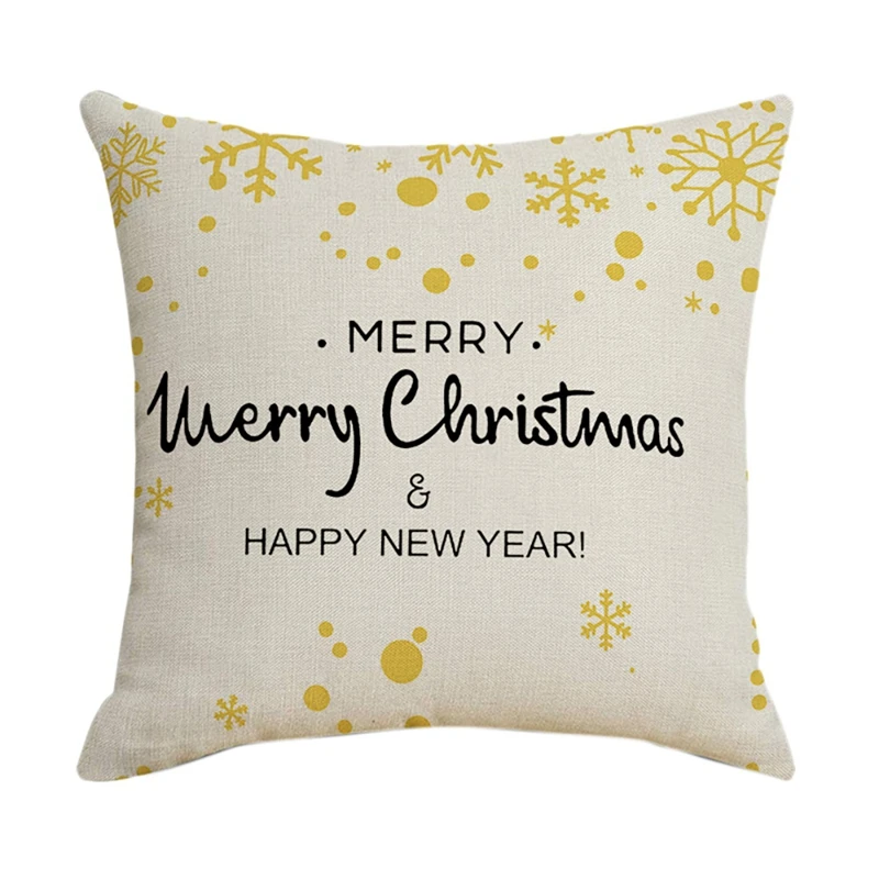 

Рождественская наволочка в виде Санты квадрата, домашний разнообразный декор, льняные наволочки для подушек, наволочки для дивана, автомоб...