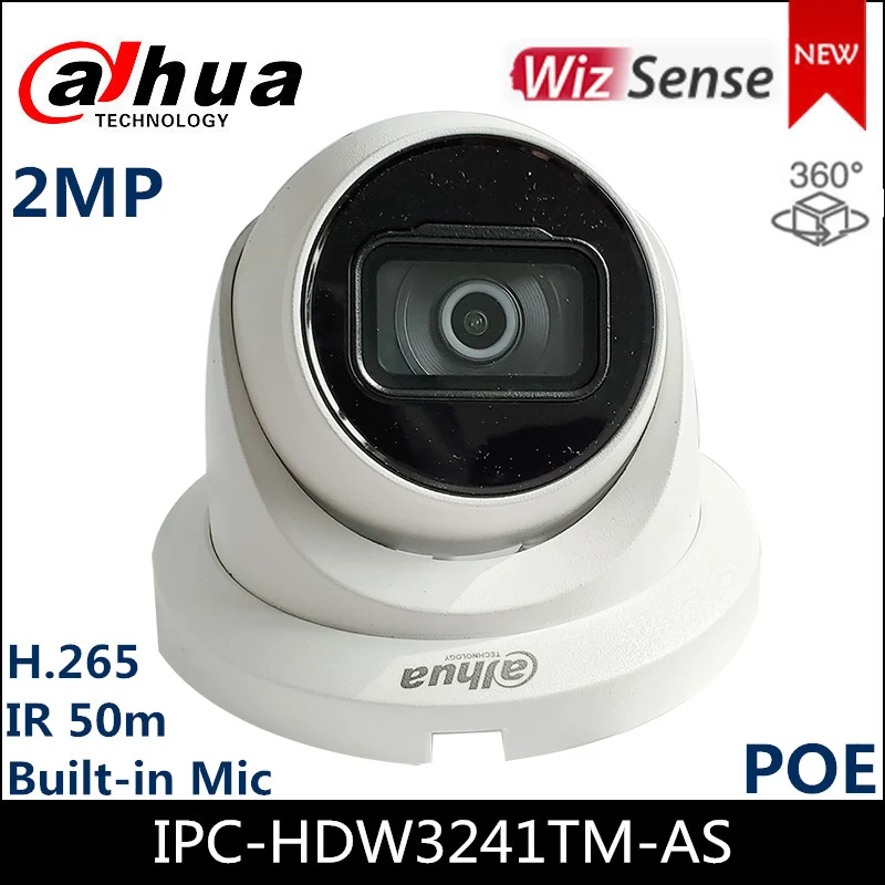 Ip камера Dahua 2MP IPC HDW3241TM AS Lite AI IR с фиксированным фокусным расстоянием Netwok