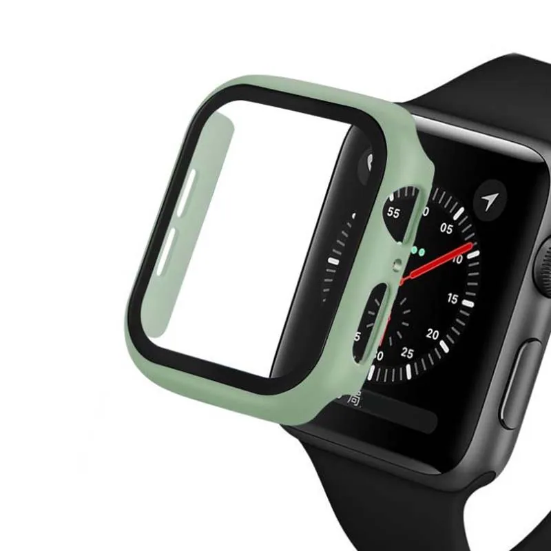 Стеклянный чехол для Apple Watch S7 защитное стекло с полным покрытием iwatch 38/40/42/44 мм 25