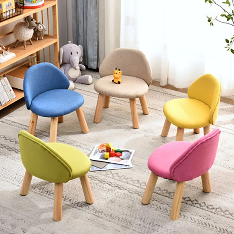 Детские стулья тканевый деревянный домашний кухонный стул для еды детский стол и