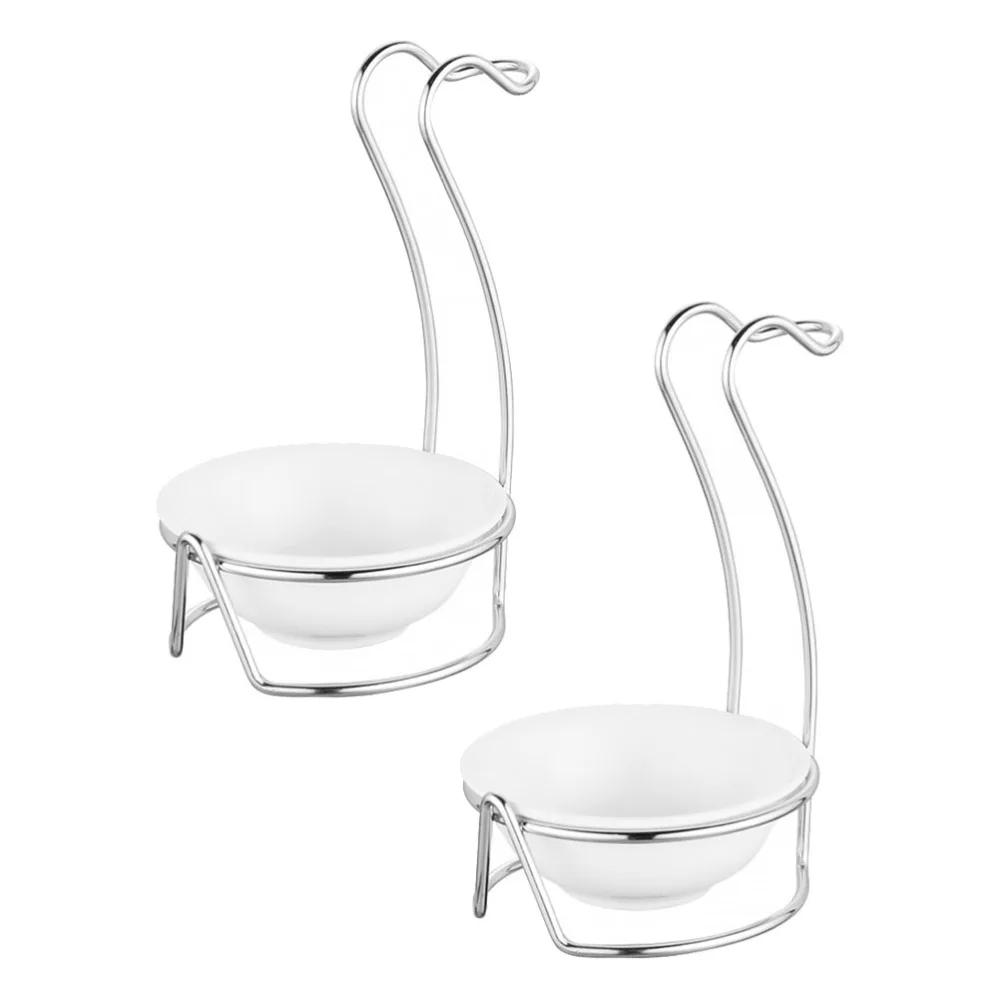 

2 Sets Swan Shaped Ladle Holders Vertical Stainless Steel Ladle Storage Racks