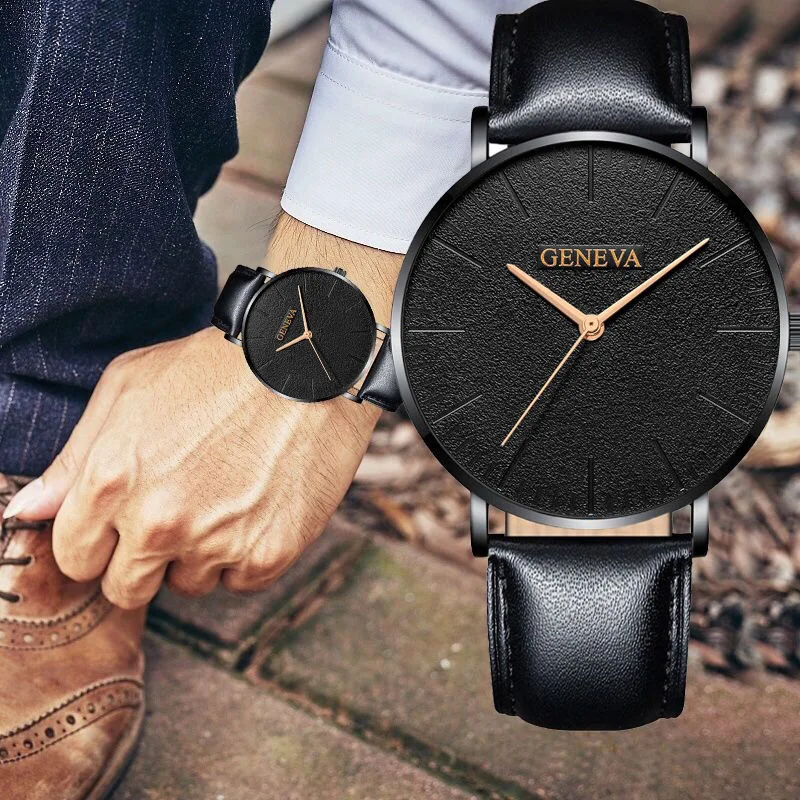 

Fashion Ultra Thin Quartz Men's Watches Top Brand Luxury Male Clock Leather Sport Mens Wrist Watch Hodinky Relogio Masculino