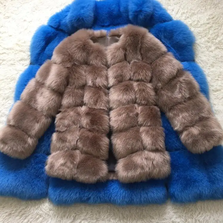 CP14 Khaki CP искусственный мех фабрика Лисий искусственный мех пальто женская зимняя теплая куртка с длинным рукавом искусственный мех пальто женское пальто из искусственного меха CP14 - Цвет: CP14 Khaki