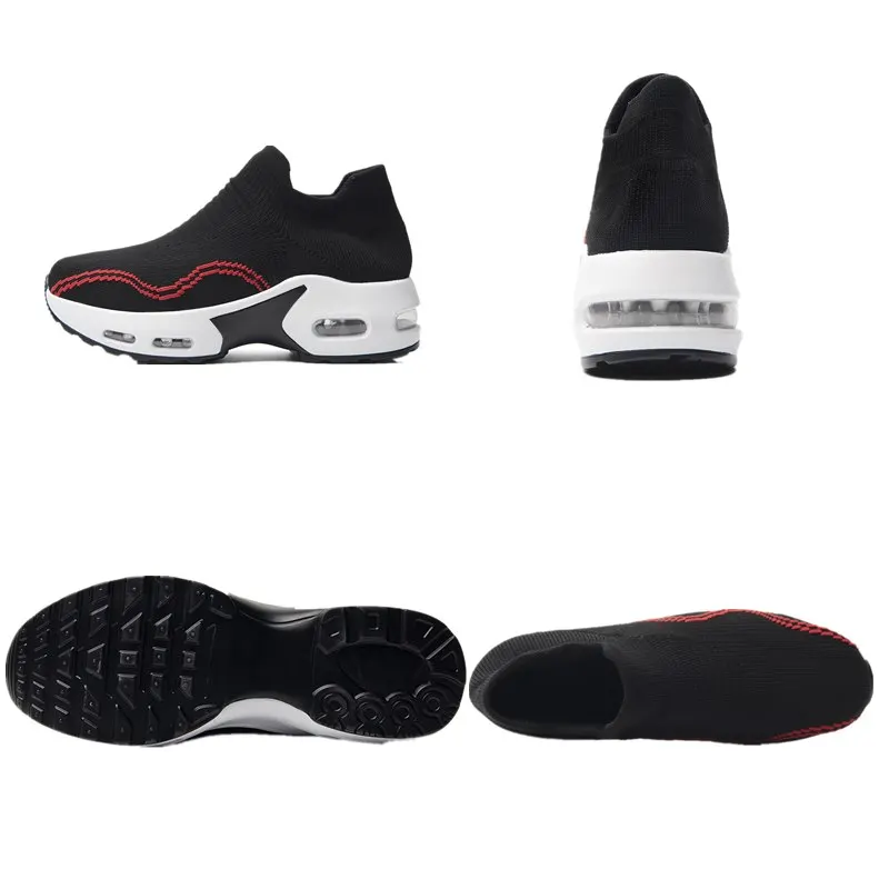 Плетеная спортивная обувь для женщин с воздушной подушкой бега слипоны носки