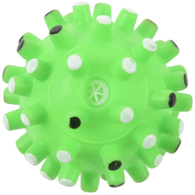 Зеленый шар собака кошка щенок пищащий писк звук забавная игра игрушка