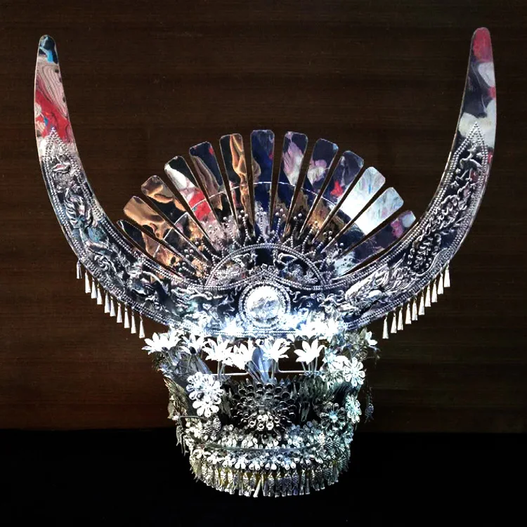 Женская антикварная ретро-обработанная ручная работа Этническая мода Miao