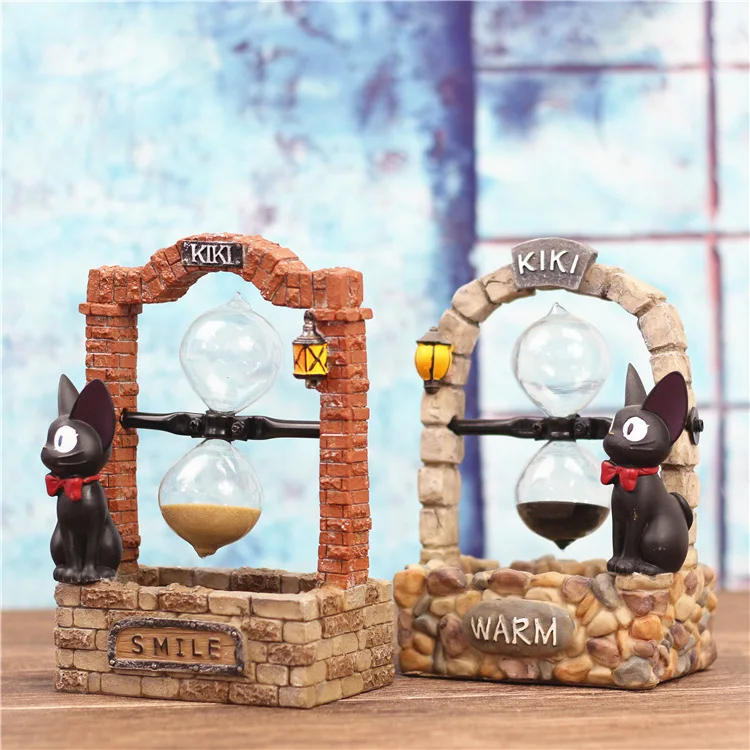 Kiki's Delivery Service модель игрушки Аниме Фигурка Смола креативный Черный кот улыбка