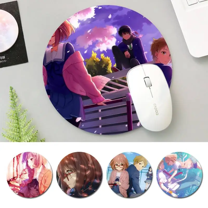 

Round Beyond the Boundary Mouse Mat Keyboard Mat Desk Durable Desktop Mousepad Rubber Gaming Round Mouse Pad Office Mouse Mat