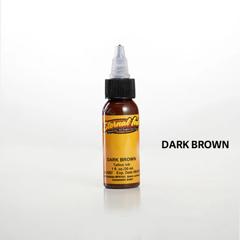 dark brown Перманентная Татуировка чернила пигмент тату краска tinta Татуировка pigmento вечные чернила tinta tatuaje татуировка цвет encre татуировка - Цвет: dark brown