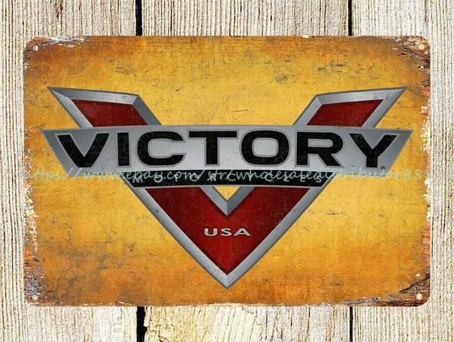 Кантри Декор Victory мотоциклы автомагазин мужская пещера металлический жестяной