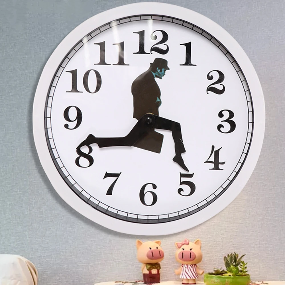 

British Comedy Inspired Ministry Of Silly Walk Wall Clock Comedian Home Decor Novelty Wall Watch Funny Walking Silent Mute Clock