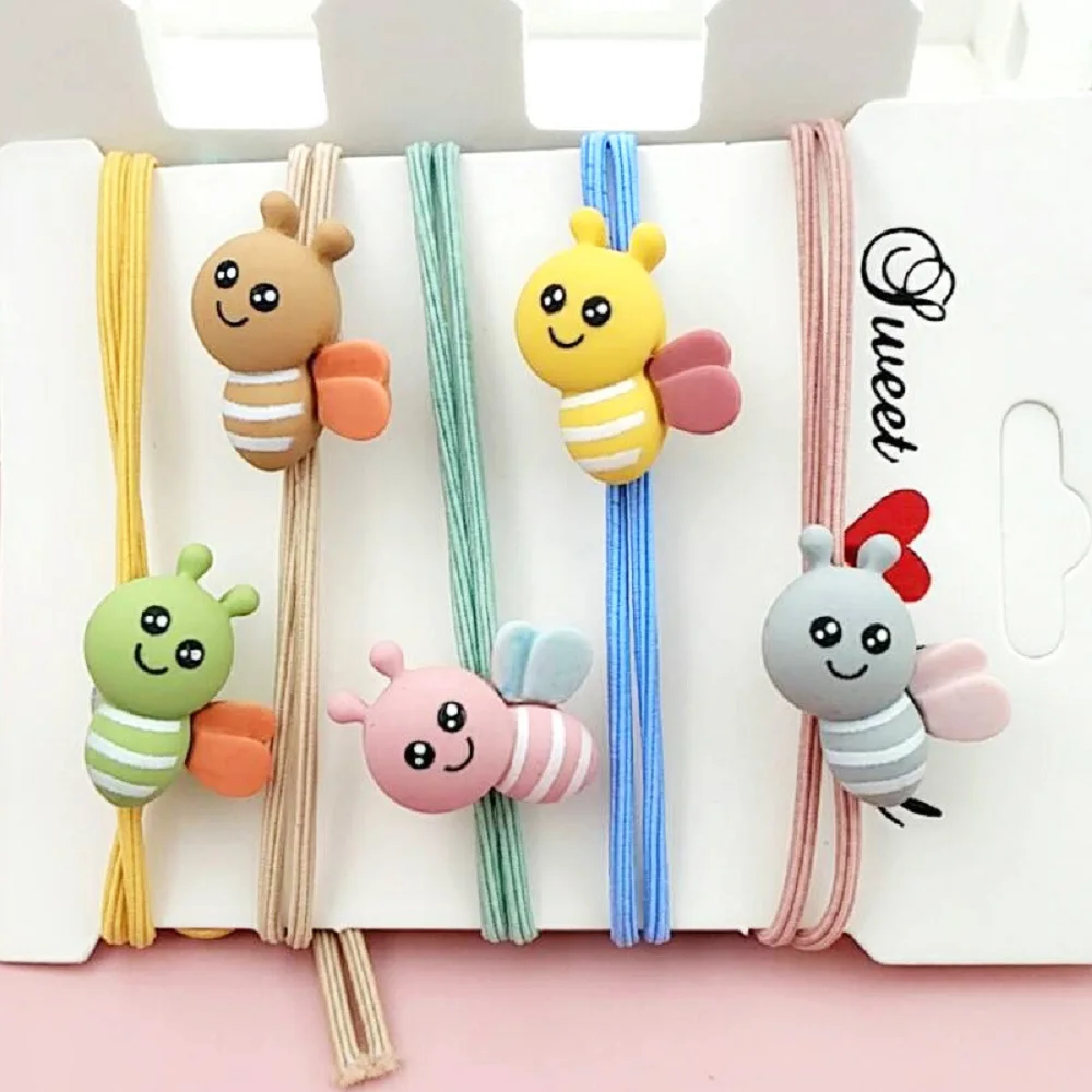 Эластичная резинка для волос с изображением маленькой пчелы из мультфильма