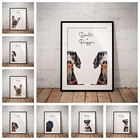 Постер шнауцера в виде черной колбасы, Художественная печать, украшение для дома на стену, подарок для детской комнаты, можно настроить собственный Портрет Питомца