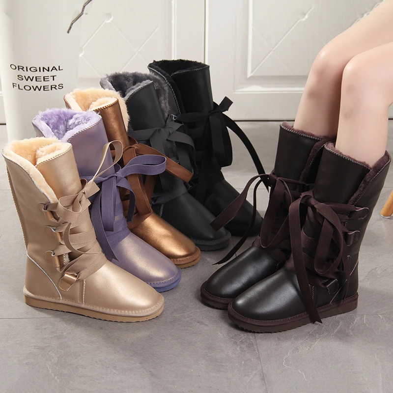 JXANG австралийские классические женские сапоги из натуральной воловьей кожи