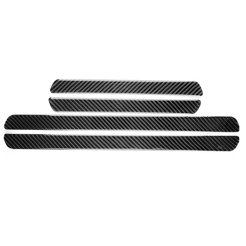 

4Pcs/Set Left-Hand Drive Scuff Plate Carbon Fiber Threshold Decorative Trim Fit for A6 A7 2012-2018