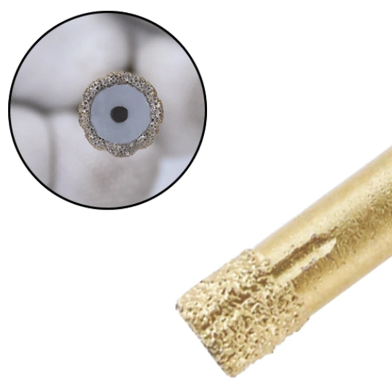 

Hole Saw Set is Suitable for Ceramic Tile Marble Granite Glass Brazing Dry Drilling Diamond Reamer Stone 6mm Drill