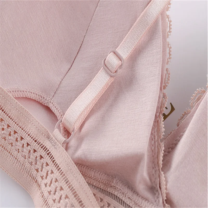 

French Lace Sling Bra Women's Underwear No Underwire Bra Fashionable Sexy Gather Bra Breathable And Skin-friendly