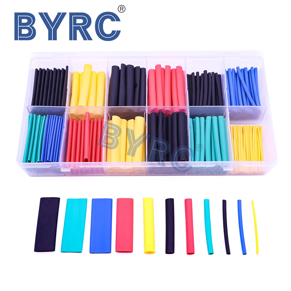 280pcs/box Heat Shrink Tube Kit Shrinking Assorted Polyolefin Insulation Sleeving Tubing Wire Cable 8 Sizes 2:1 s | Игрушки и хобби