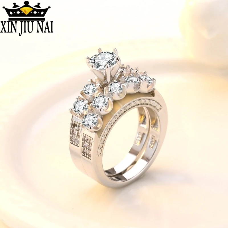 Набор женских колец с камнями и кристаллами в стиле бохо модные обручальные