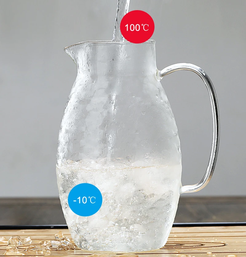 2000ml Jug Teapot Kettle High capacity Glass Fish scale Water Pot Lemonade Heat-resistant Explosion-proof Heatable Carafe 1500ml | Дом и сад
