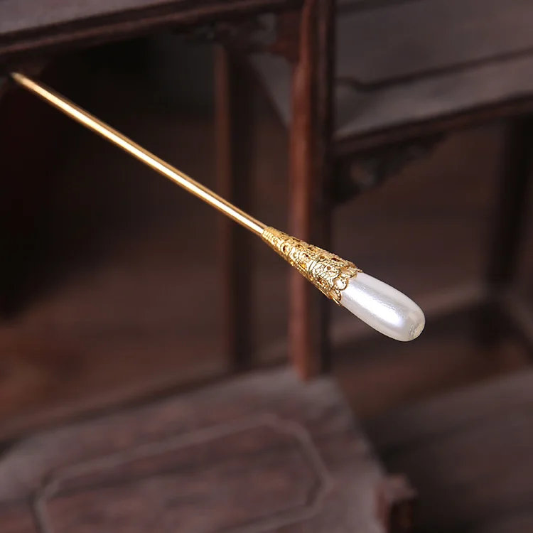 1 PC Классический китайский стиль Cheongsam Hanfu Kanzashi Классическая шпилька перламутровая палочка для волос повседневный головной убор для девочек-подростков древнее украшение - Цвет: 1 PC
