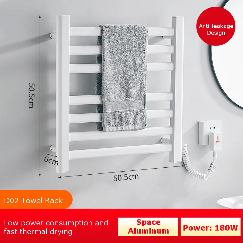 towel dryer intelligent electric towel warmer heated towel rail bathroom accessories wall mounted space aluminum towel rack free global shipping