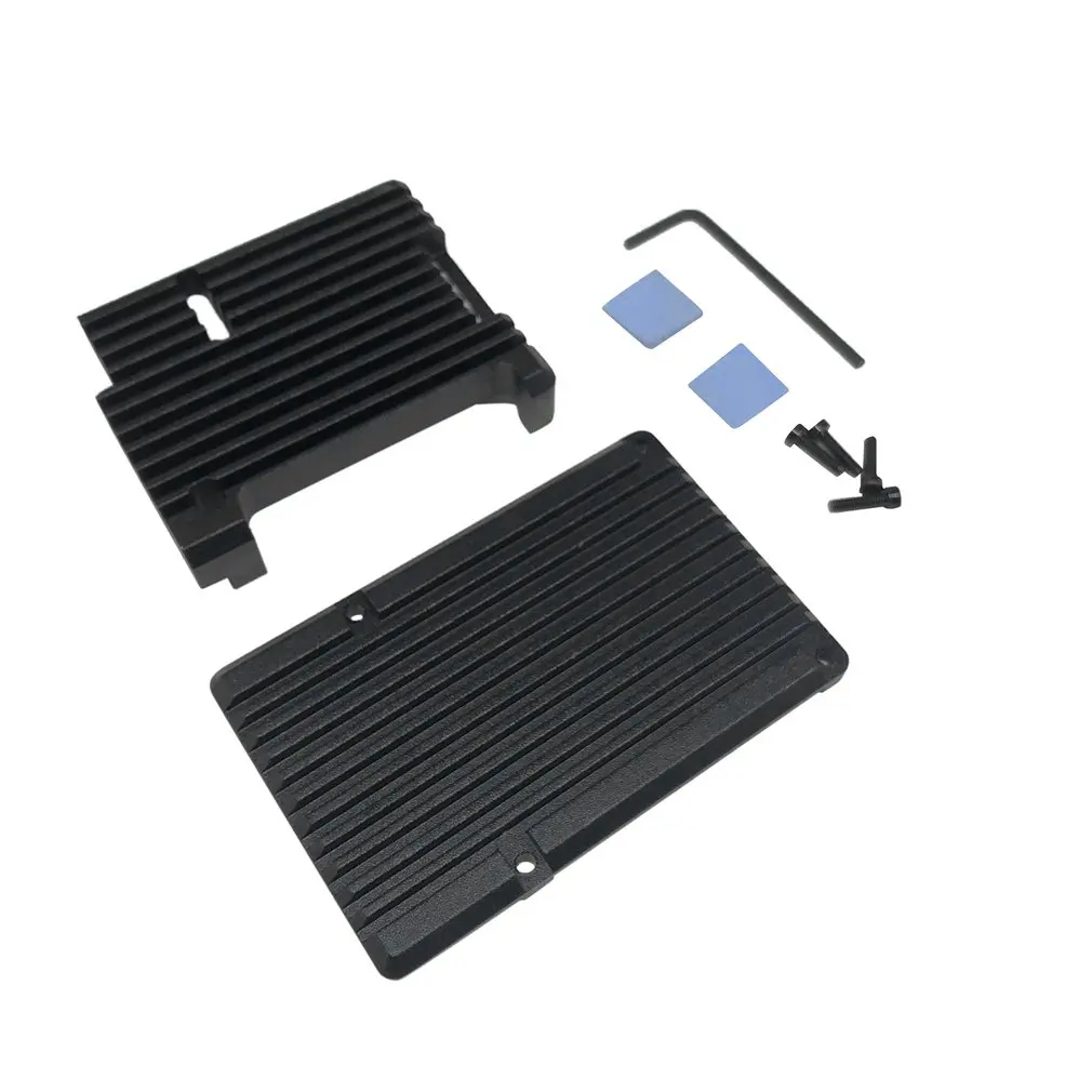 

Raspberry Pi 4/3 Aluminum Case with Dual Cooling Fan Metal Shell Black Enclosure for RPI Raspberry Pi 4B/3B/3B+