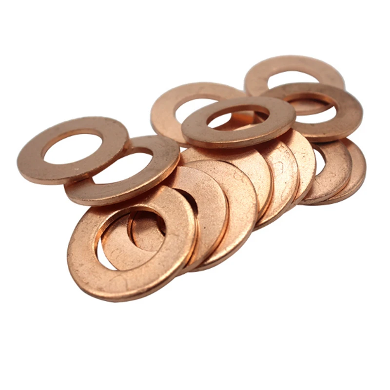 

5Pcs 2mm Thick M6 M8 M10 M12 M14 M16 M18 M20 M24 M26 O Ring Gasket Sealing Copper Washer Crush Washer Flat Seal Ring Fitting