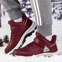 mens boots high quality leather waterproof mens sports shoes 2021 winter warm mens snow boots outdoor mens hiking work shoes