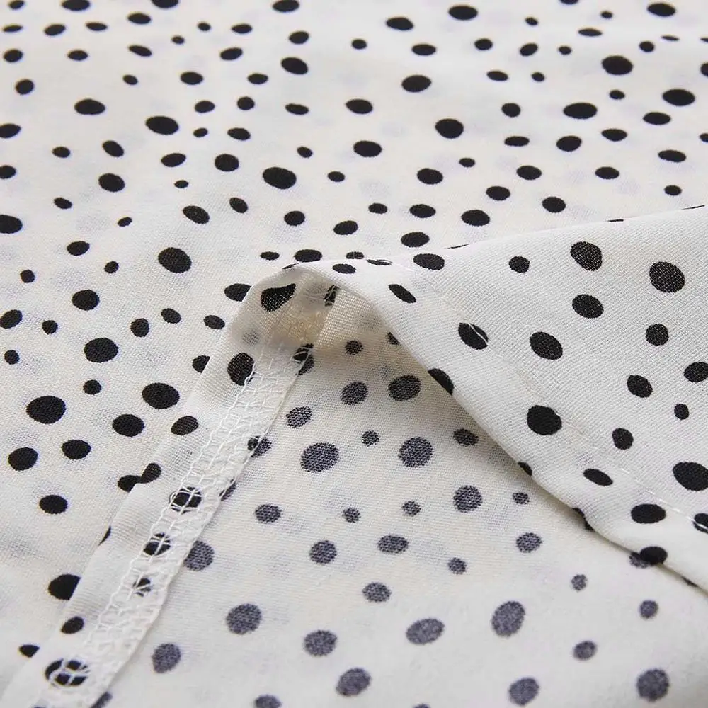 

blusas mujer de moda 2019 BLOUSE Women's Daily Leisure Loose Point Button Pure Long Sleeve Top Blouses BB3M