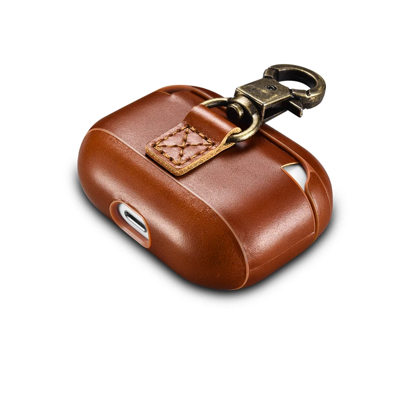 Чехол для наушников AirPods Pro чехол из натуральной кожи беспроводные наушники Bluetooth