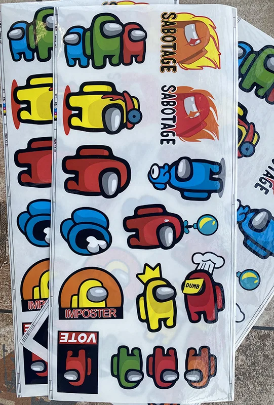 

100sheets Among us Stickers for water bottles Cartoon Hot games waterproof for Luggage Notebook Laptop Computer Gift for Kids