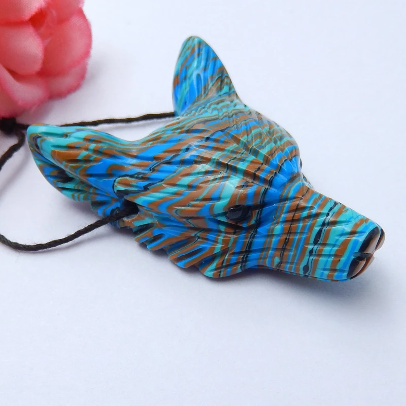 Ювелирные аксессуары ручная работа на заказ Радужный азан волк подвеска из