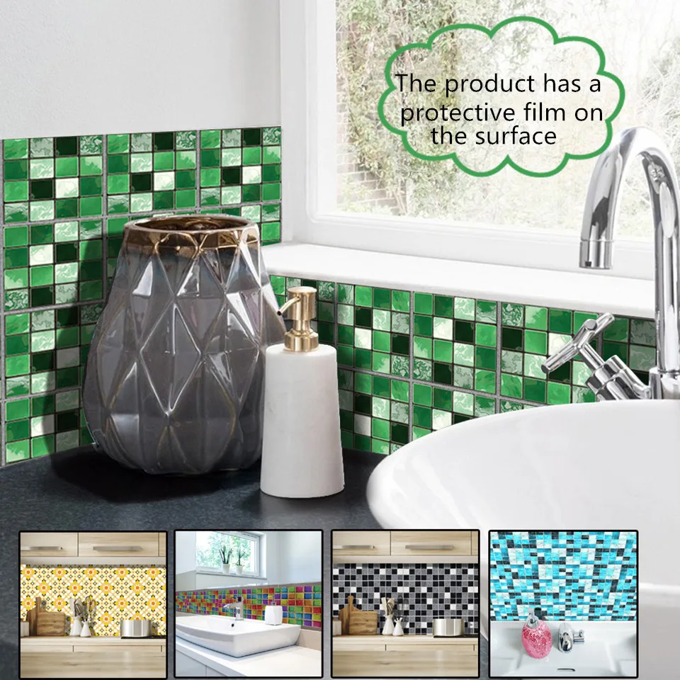 3D мозаичные наклейки для плитки домашний декор настенное украшение кухни и